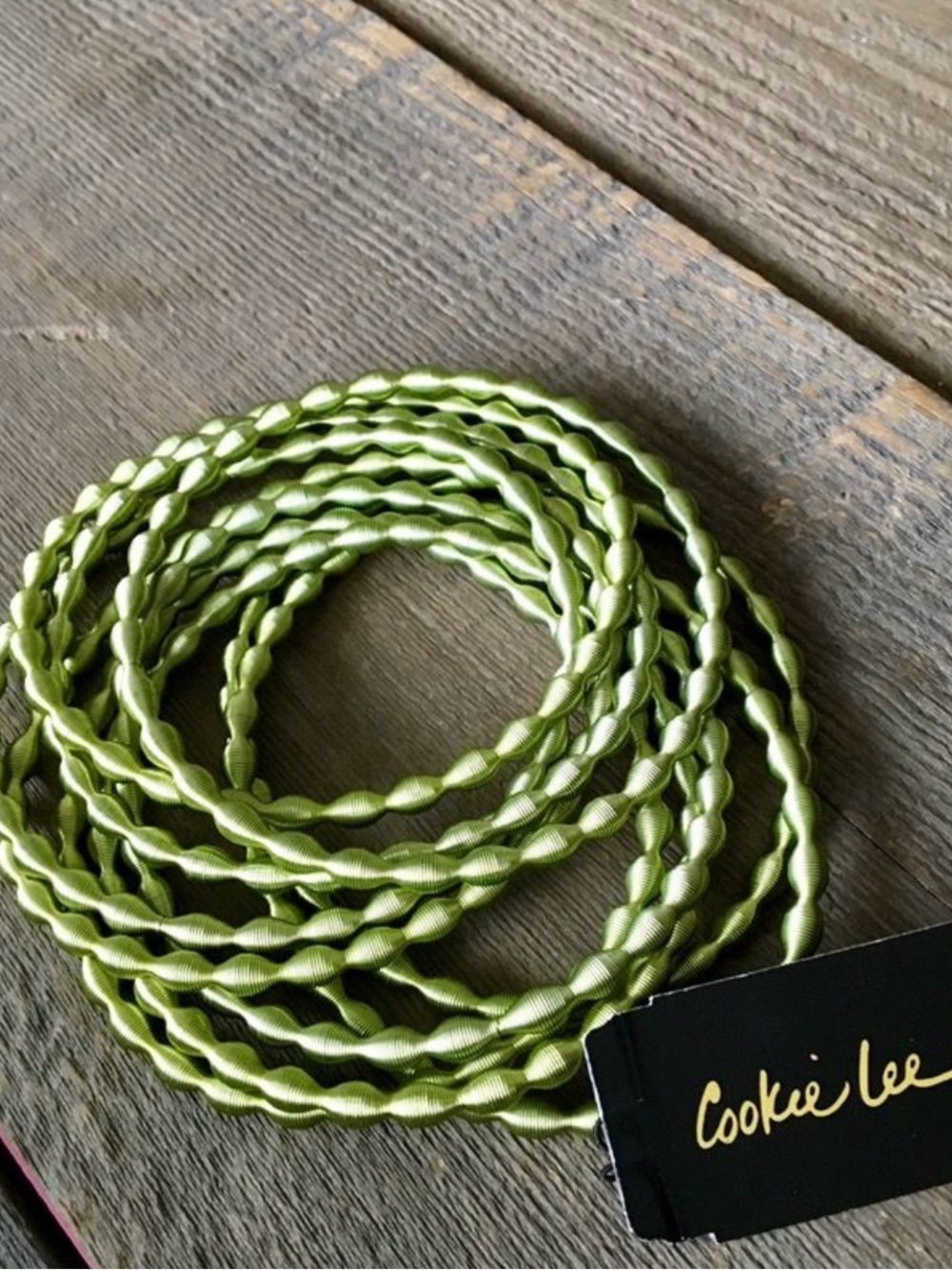 Cookie Lee Light Olive Twisted Cord bracelets